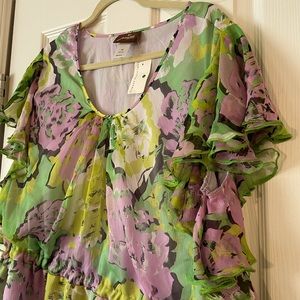 FLORAL SAKS DRESS
